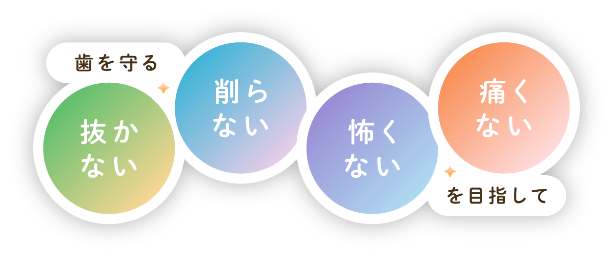 痛くない/怖くない/削らない/抜かない を目指して